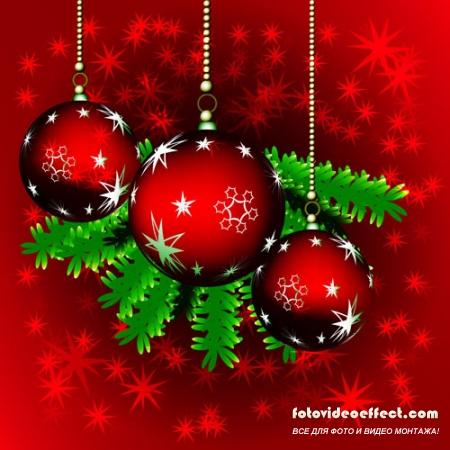 Stock: Vector christmas illustration with abstract