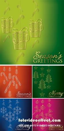 Stock: Elegant hanging ornament card in vector