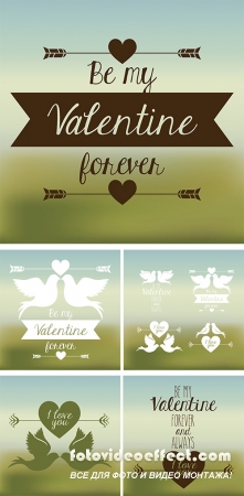 Stock: Romantic elements in the vector