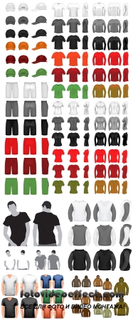 Stock: Color men t-shirts and work clothes