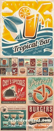 Stock: Vintage food poster