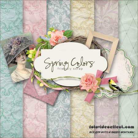 Scrap-set - Spring Colors