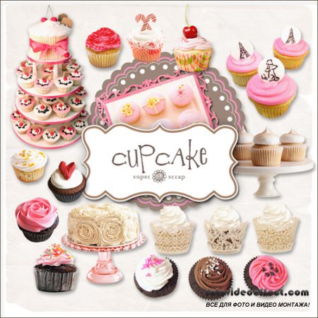 Scrap-kit - Cup Cake Set