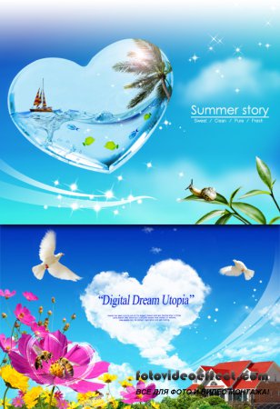 PSD Sources - Love Summer Story