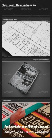 Flyer / Logo / Close-Up Mock-Up