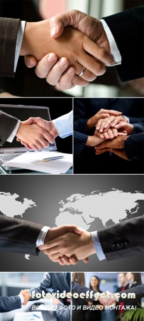 Stock Photo: Two businessmen shaking hands