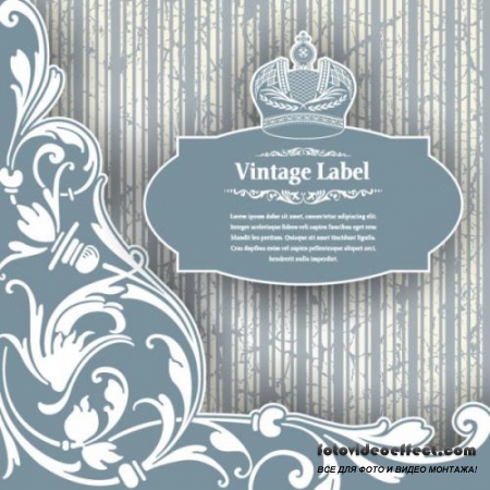 Classic pattern label - vector